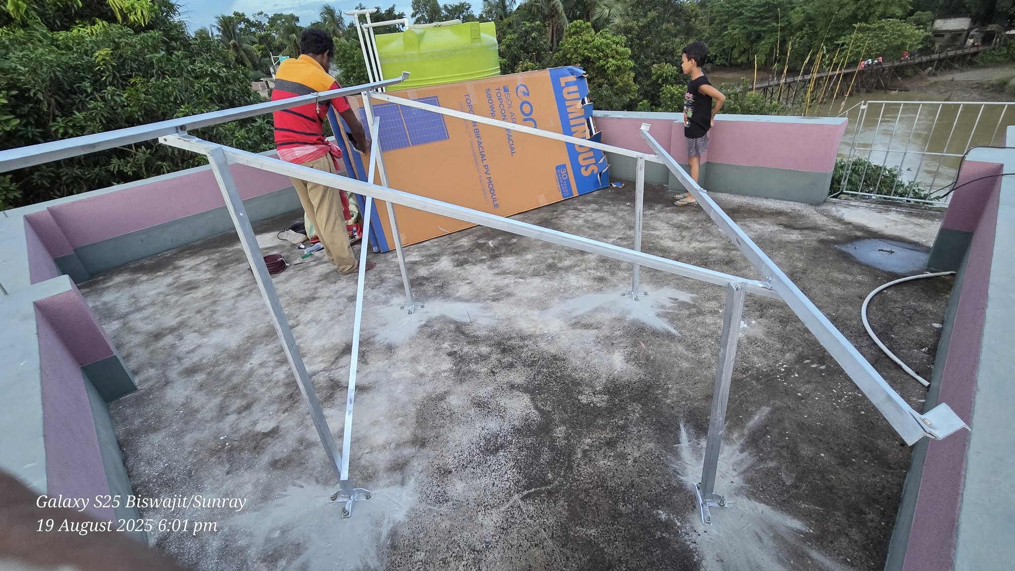 Domestic Solar Water Heater and Rooftop Array in West Bengal